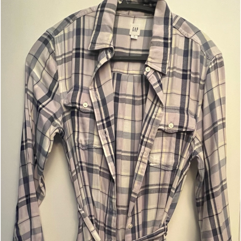 Gap plaid shirtdress